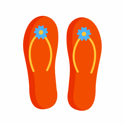 Flip-Flops, Animated Icon, Flat