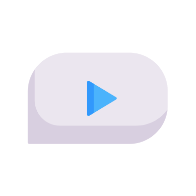 Chat Play, Animated Icon, Flat