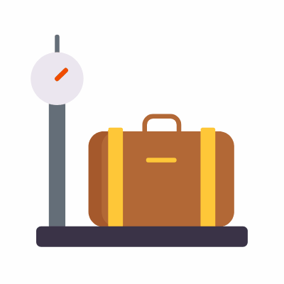 Baggage Scale, Animated Icon, Flat