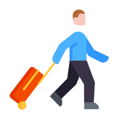 Traveler, Animated Icon, Flat