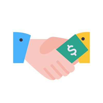 Bribery, Animated Icon, Flat