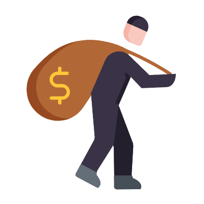 Robbery, Animated Icon, Flat