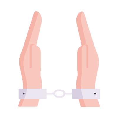 Handcuffs, Animated Icon, Flat