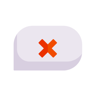 Chat Cross, Animated Icon, Flat