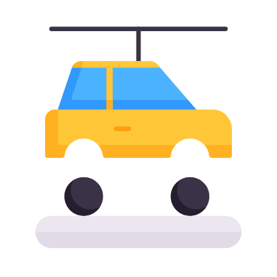 Car Factory Line, Animated Icon, Flat