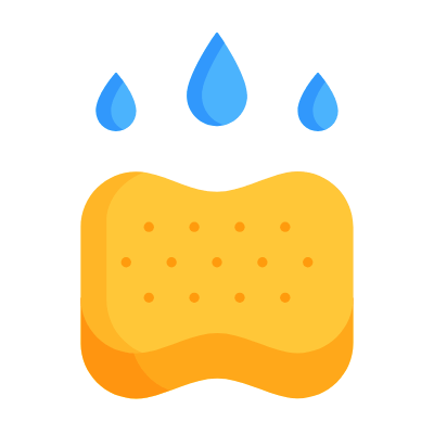 Sponge Absorbtion, Animated Icon, Flat
