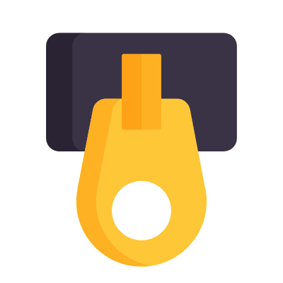Zipper, Animated Icon, Flat