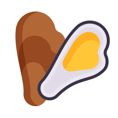 Oysters, Animated Icon, Flat