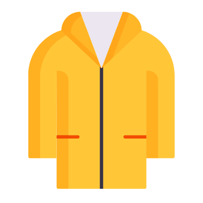 Raincoat, Animated Icon, Flat