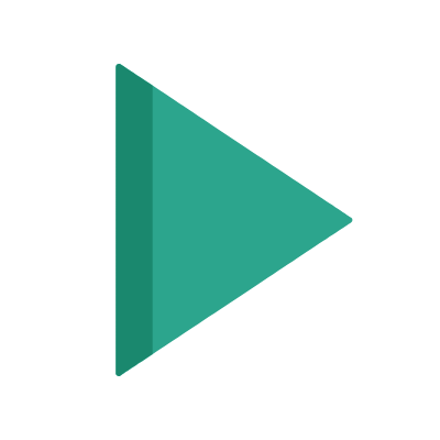 Play, Animated Icon, Flat