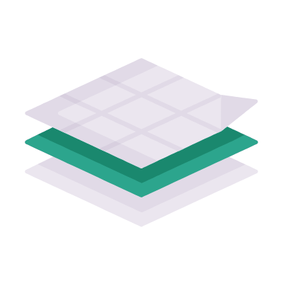 Cloth layers, Animated Icon, Flat