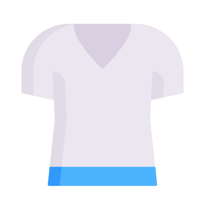 T-shirt V Neck, Animated Icon, Flat