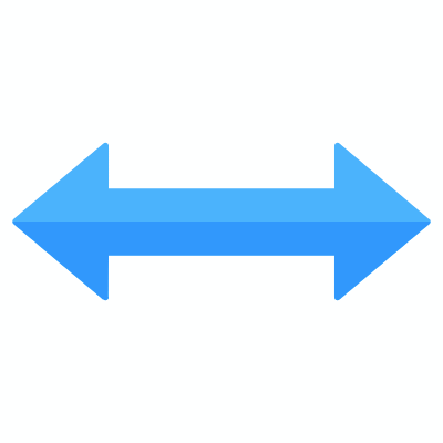Expand Horizontal, Animated Icon, Flat