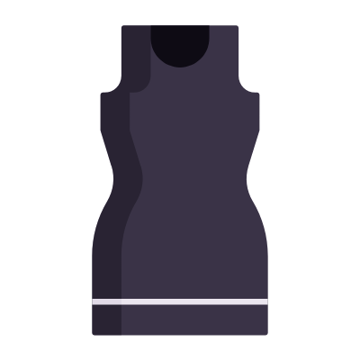 Cocktail Dress, Animated Icon, Flat
