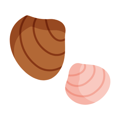 Clams, Animated Icon, Flat