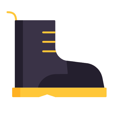 Boots, Animated Icon, Flat