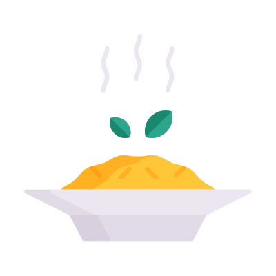 Risotto, Animated Icon, Flat