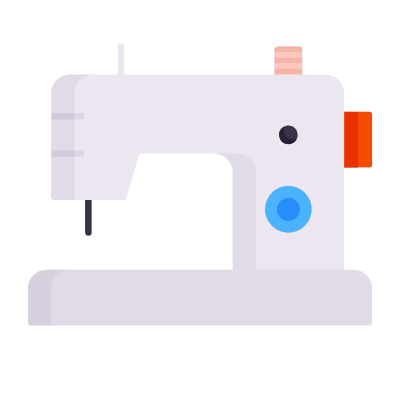 Sewing machine, Animated Icon, Flat