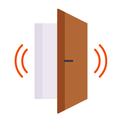 Alarm sensor door, Animated Icon, Flat