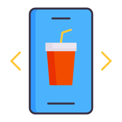 Select dish, Animated Icon, Flat