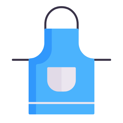 Cooking apron, Animated Icon, Flat