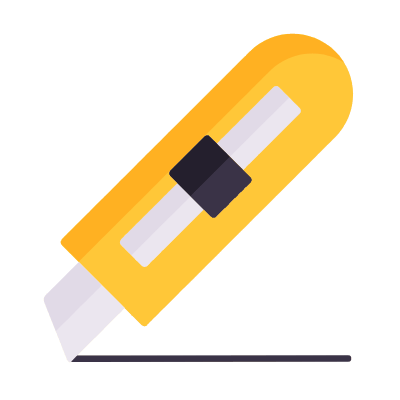 Paper cutter, Animated Icon, Flat