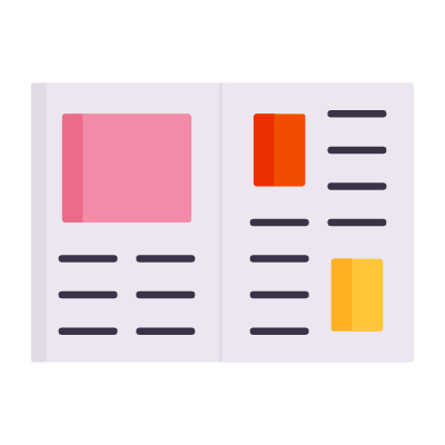 Magazine, Animated Icon, Flat