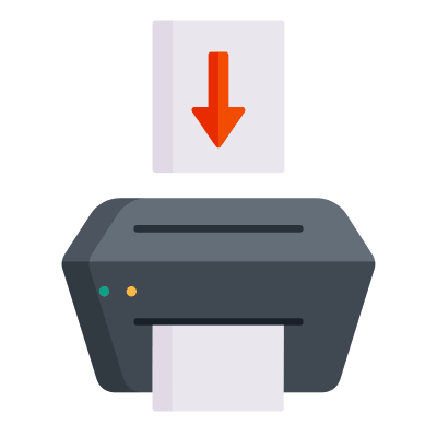 Insert paper, Animated Icon, Flat