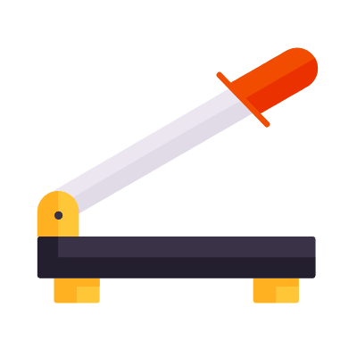 Paper Guillotine, Animated Icon, Flat