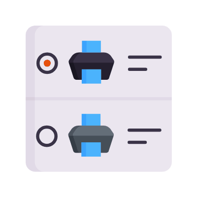 Select printer, Animated Icon, Flat