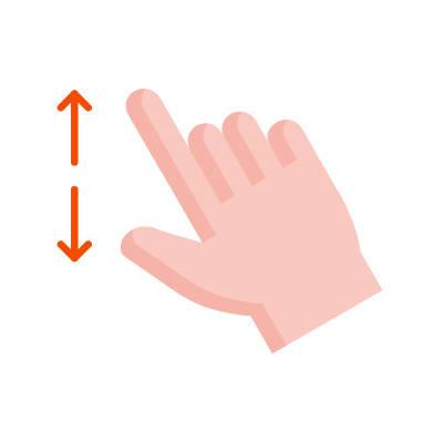 Two fingers, Animated Icon, Flat