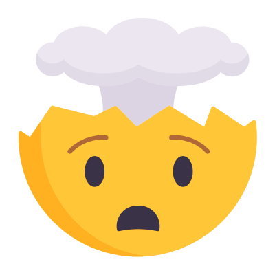Exploding Head, Animated Icon, Flat