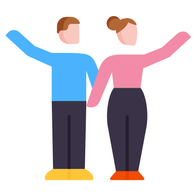 Waving, Animated Icon, Flat