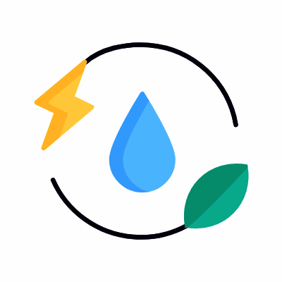 Alternative Fuels, Animated Icon, Flat