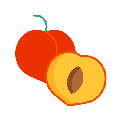 Apricot, Animated Icon, Flat
