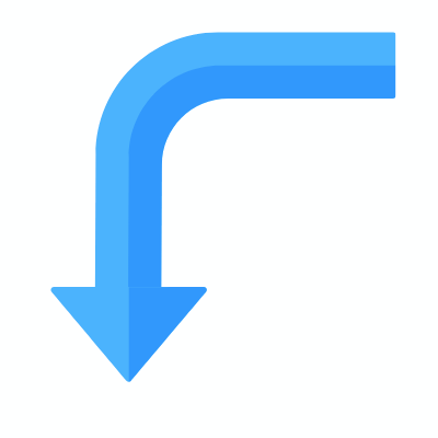 Turn, Animated Icon, Flat