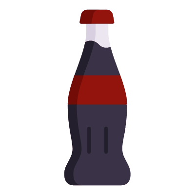 Soda Bottle, Animated Icon, Flat