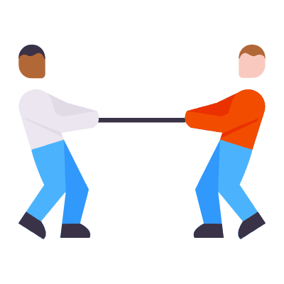 Tug Of War, Animated Icon, Flat