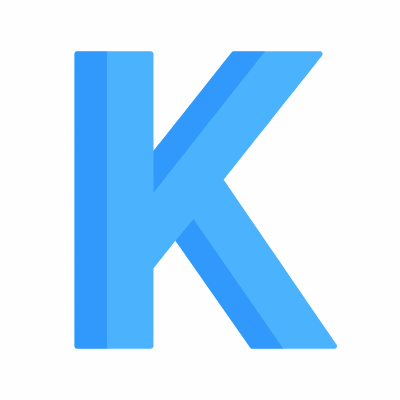 K, Animated Icon, Flat