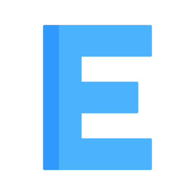 E, Animated Icon, Flat