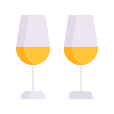 Cin Cin, Animated Icon, Flat