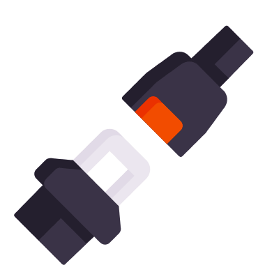 Seat Belt, Animated Icon, Flat