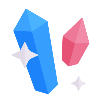 Crystal, Animated Icon, Flat