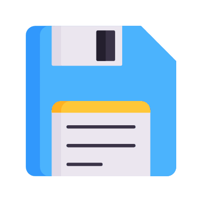 Floppy Disk, Animated Icon, Flat