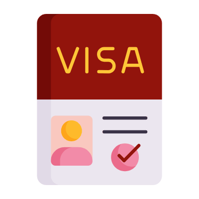 Travel VISA, Animated Icon, Flat