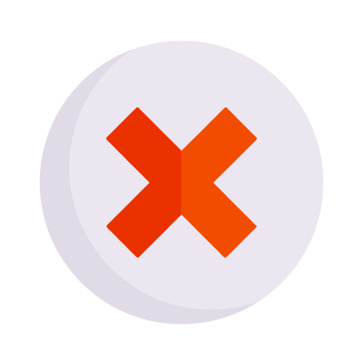 Error Cross, Animated Icon, Flat
