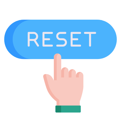 Reset Button, Animated Icon, Flat