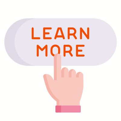 Learn More Button, Animated Icon, Flat