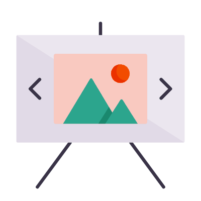 Presentation Board, Animated Icon, Flat