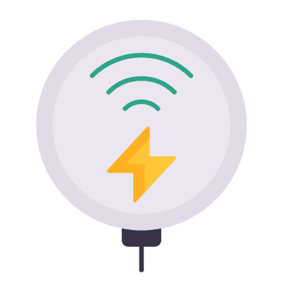 Wireless Charger, Animated Icon, Flat